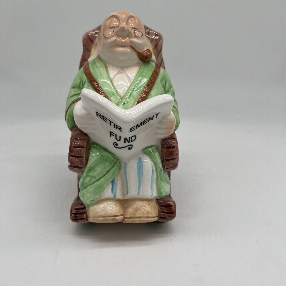 Retirement Fund Ceramic Coin Bank by Lefton 1950-1960